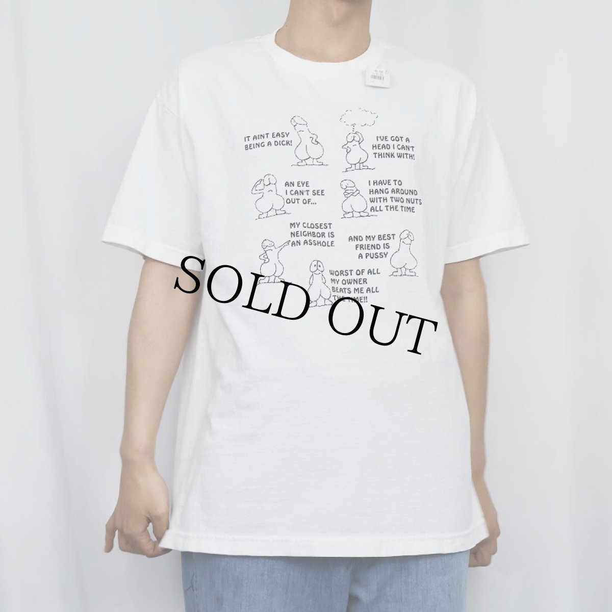 画像2: シュールイラストエロTシャツ L (2)