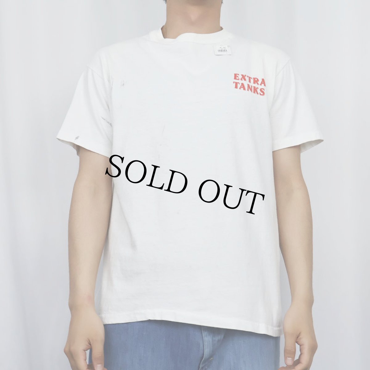 画像3: 90's USA製 "EXTRA TANKS" イラストプリント エロTシャツ L (3)