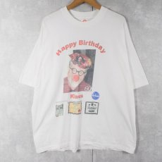 画像1: "Happy Birthday Klaus"  メモリアルフォトプリントTシャツ XXL (1)