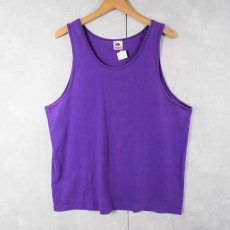 画像1: 90's FRUIT OF THE LOOM USA製 無地タンクトップ XL (1)