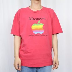 画像2: 90's Apple USA製 "Macintosh" レインボーロゴプリントTシャツ L (2)