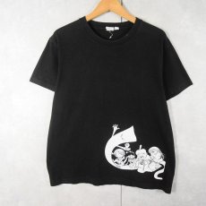 画像1: ゲゲゲの鬼太郎 キャラクタープリントTシャツ BLACK (1)