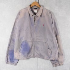 画像1: 80's POLO Ralph Lauren USA製 ブリーチ加工 コットンスイングトップ XXL (1)