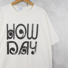 画像1: 90's USA製 HOW DAY プリントTシャツ XL (1)
