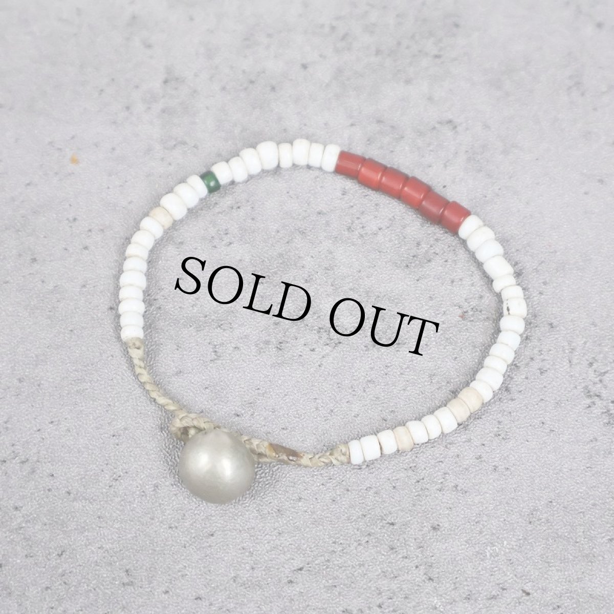 画像1: RORAN "Antique Grass Beads × White Heats" ブレスレット (1)