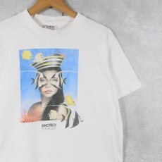 画像1: 90's LUXOTTICA アイウェア企業 プリントTシャツ L (1)