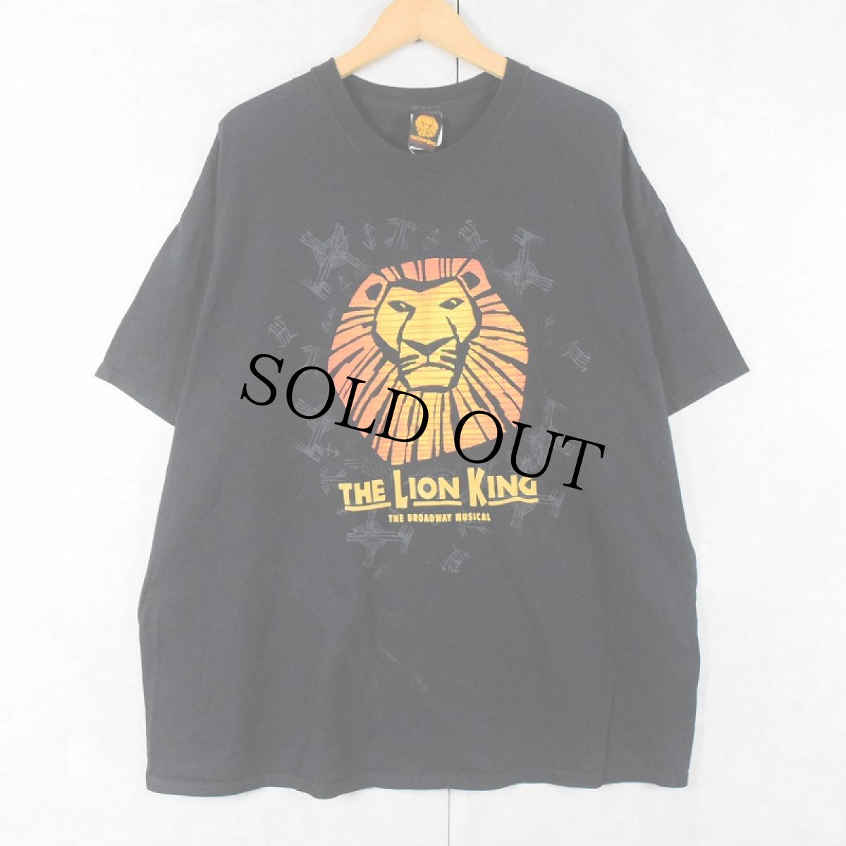 画像1: THE LION KING ミュージカル プリントTシャツ BLACK 2XL (1)