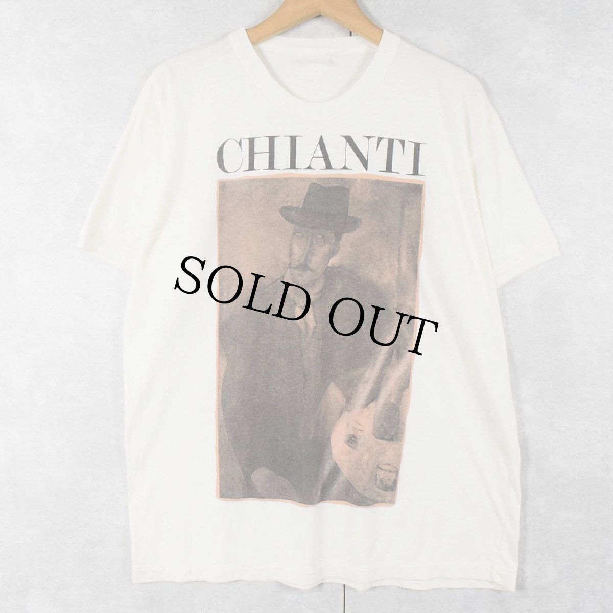 画像1: 80〜90's Amedeo Modigliani "CHIANTI" ワイン イラストプリントTシャツ (1)