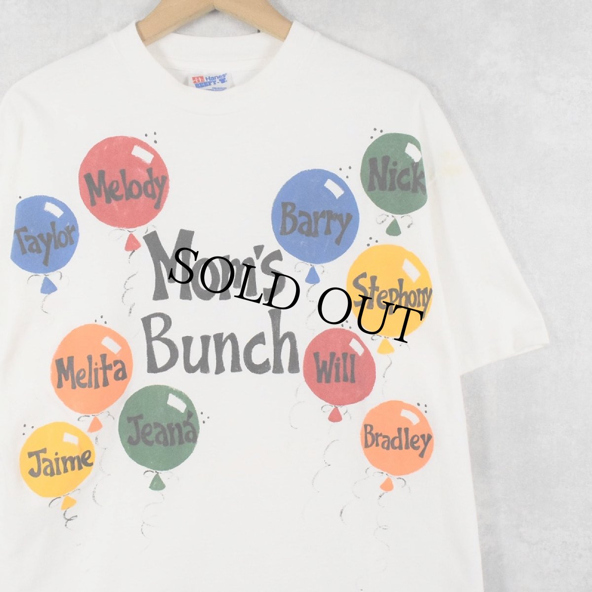 画像1: 90's USA製 "Mom's Bunch" ハンドペイントTシャツ L (1)