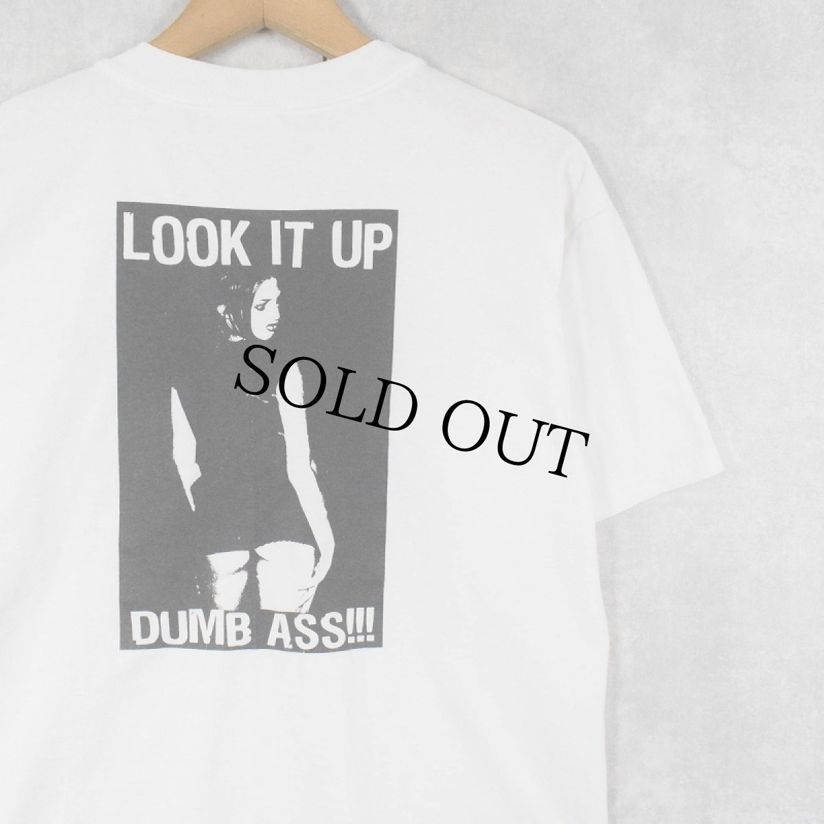 画像2: defrockers "LOOK IT UP DUMB ASS!!" プリントTシャツ M (2)