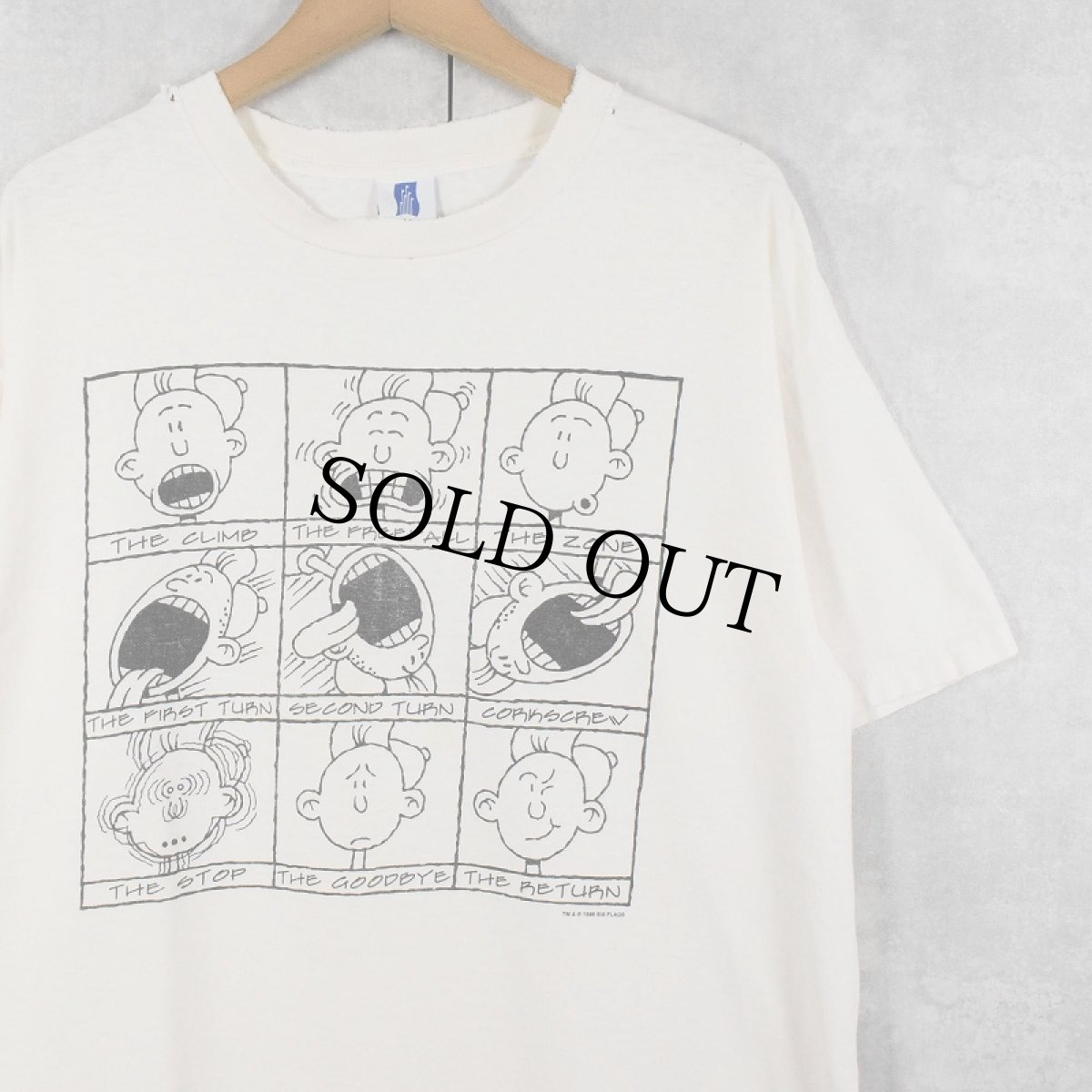 画像1: 90's SIX FLAGS 遊園地 イラストプリントTシャツ (1)