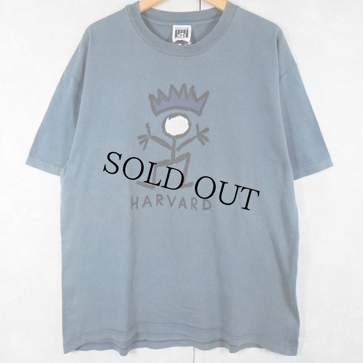 画像1: 90's USA製 "HARVARD" イラストプリントTシャツ XL (1)