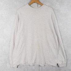 画像1: 90's Hanes USA製 無地ロンT GRAY XL (1)
