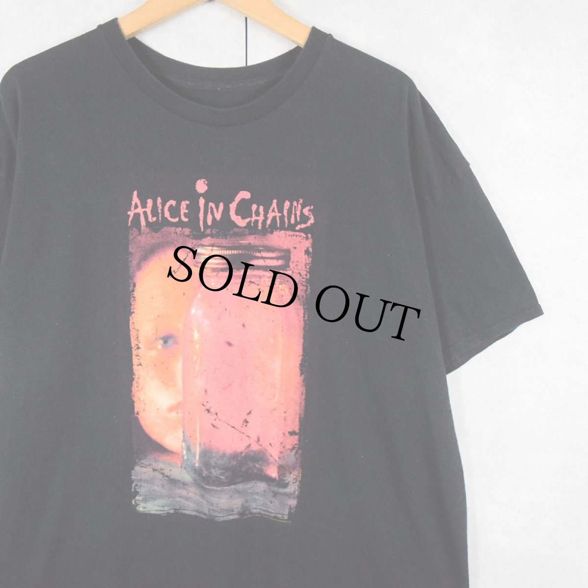 画像1: ALICE IN CHAINS ロックバンド プリントTシャツ BLACK (1)