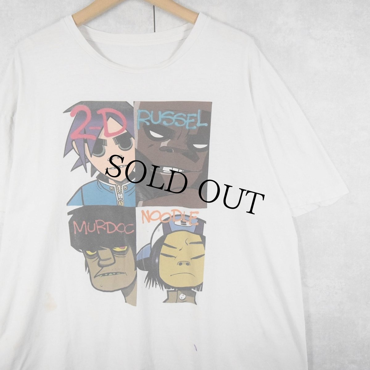 画像1: GORILLAZ ロックバンドTシャツ (1)