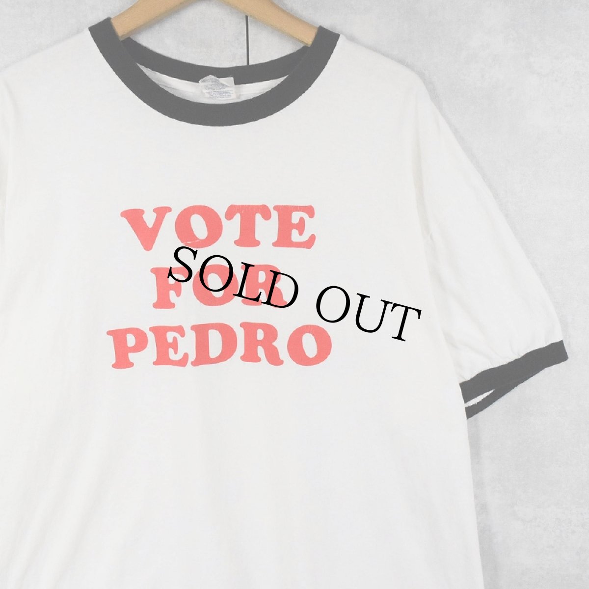 画像1: 90〜2000's Napoleon Dynamite "VOTE FOR PEDRO" コメディ映画 プリントリンガーTシャツ XL (1)