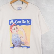 画像1: 90's USA製 "We Can Do It!" 第二次世界大戦 ポスタープリントTシャツ L (1)