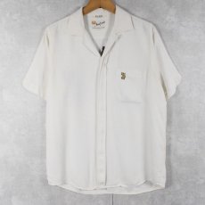 画像1: 60's King Louie "JACK RICHARDSON" チェーン刺繍 ボーリングシャツ M  (1)
