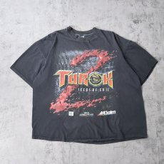 画像1: 90's Nintendo TUROK ビデオゲームプリントTシャツ (1)