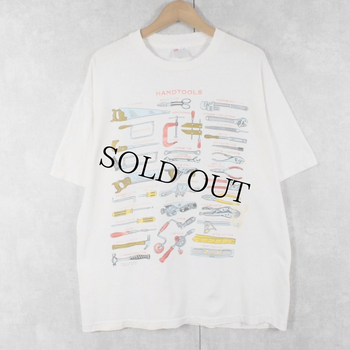画像1: 【SALE】 90's "HANDTOOLS" 工具プリントTシャツ (1)