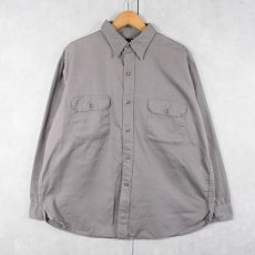 画像1: 60's KAST IRON マチ付き コットンワークシャツ (1)