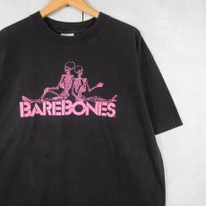画像1: 90's USA製 BAREBONES スカルプリントTシャツ BLACK XL (1)
