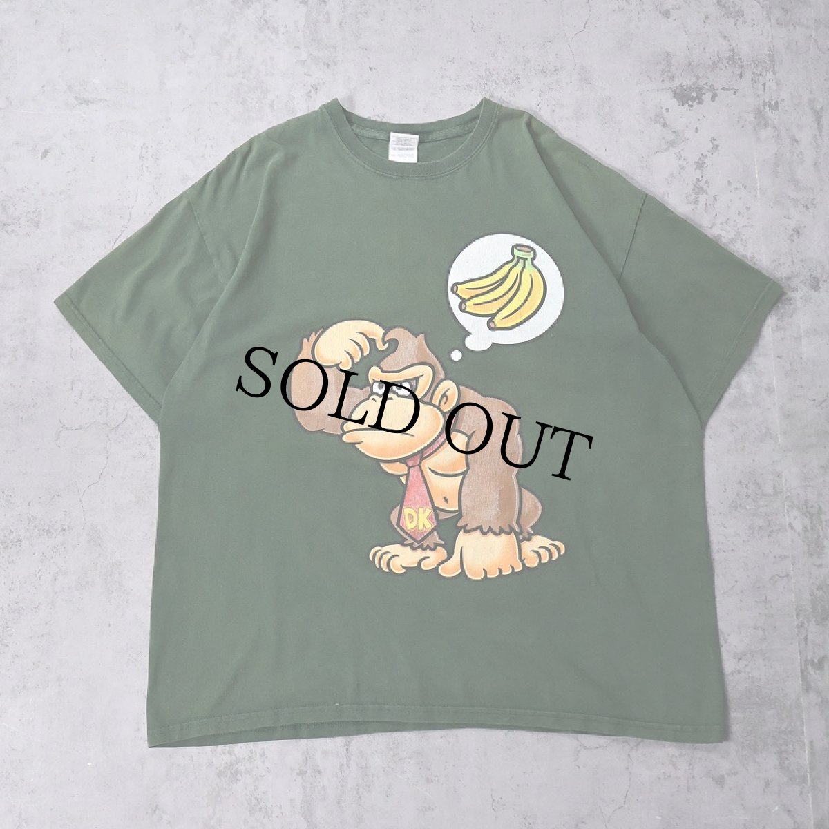 画像1: DONKEY KONG ゲームキャラクタープリントTシャツ GREEN XL (1)