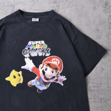 画像1: 2000's Nintendo SUPER MARIO GALAXY ゲームキャラクタープリントTシャツ BLACK M (1)
