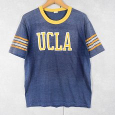 画像1: 80's Velva sheen USA製 "UCLA" プリントWINTシャツ L (1)
