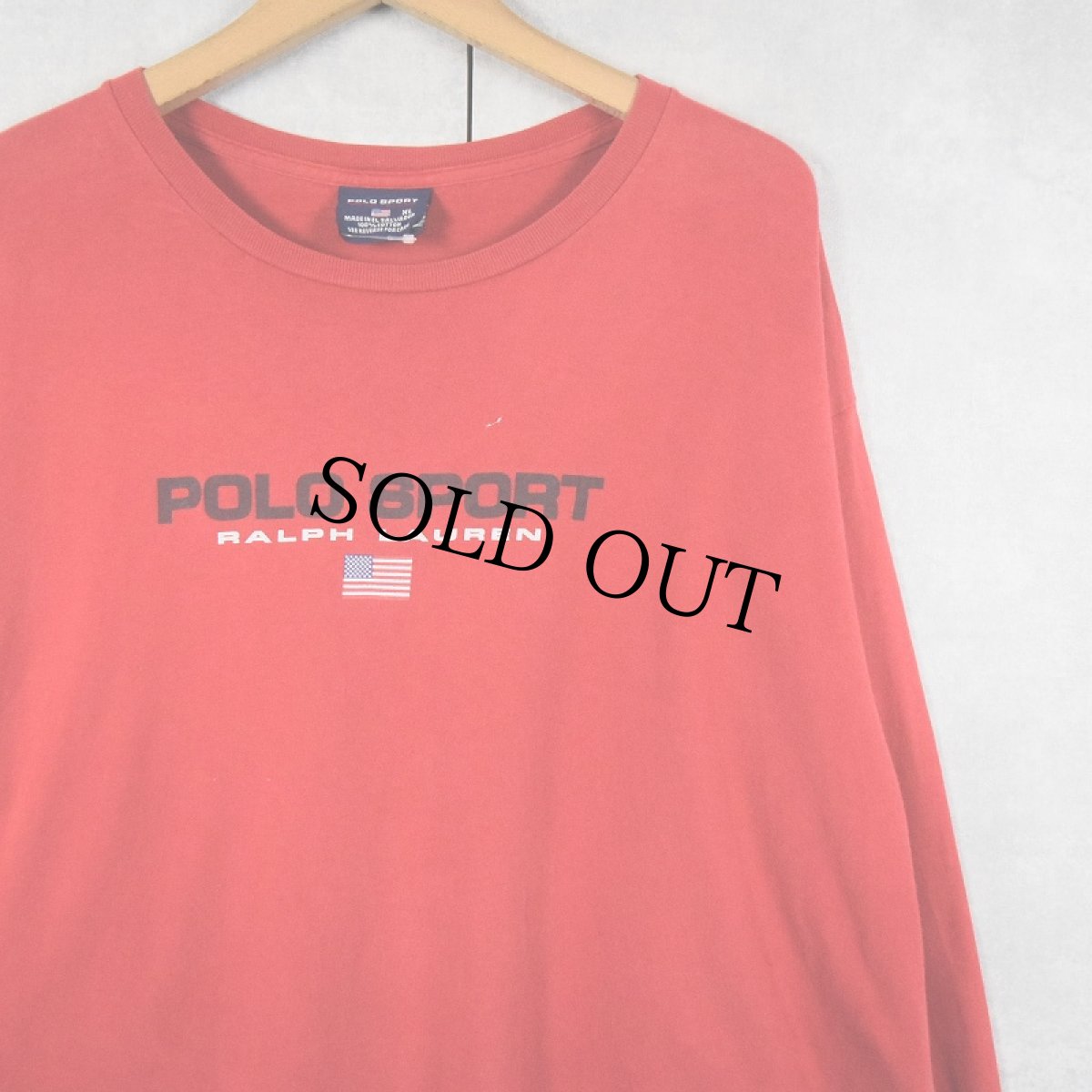 画像1: 90's POLO SPORT Ralph Lauren ロゴプリントロンT XL (1)