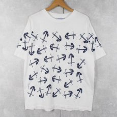 画像1: 90's MICHIGAN RAG CO. USA製 アンカー柄 プリントTシャツ (1)
