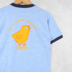 画像1: 80's I'm a little cheeper roughton プリントリンガーTシャツ (1)