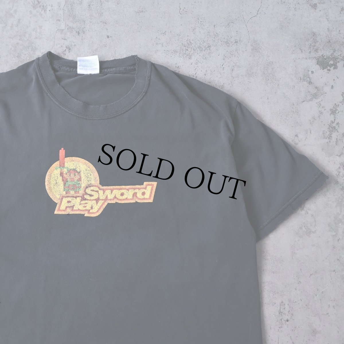画像1: ZELDA SWORD PLAY ゲームプリントTシャツ BLACK L (1)