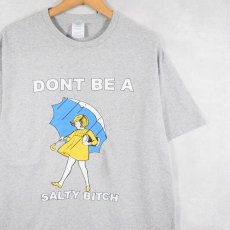 画像1: Morton Salt "DONT BE A SALTY BITCH" 塩メーカープリントTシャツ L (1)