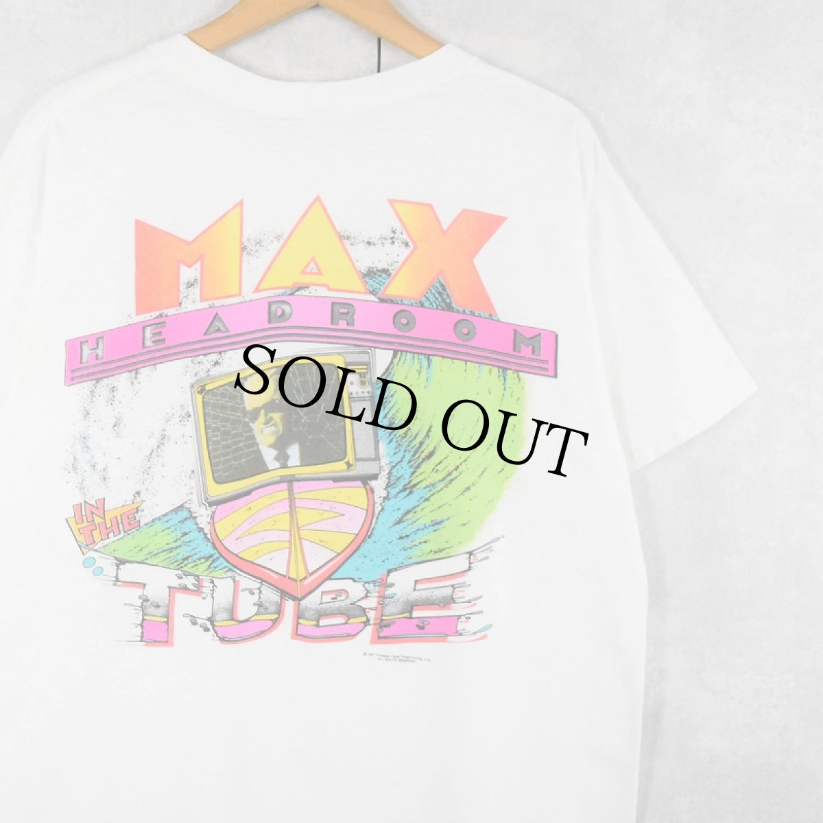 画像1: 80's MAX HEADROOM CGキャラクタープリントTシャツ (1)