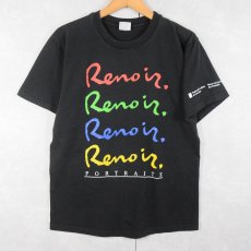 画像1: 90's National Gallery of Canada USA製 "Renoir Portraits" アートプリントTシャツ BLACK M (1)