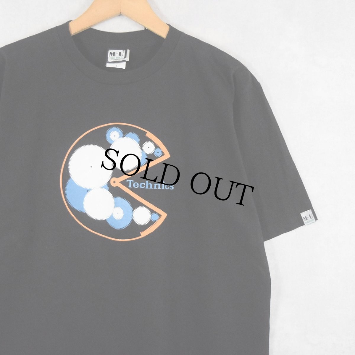 画像1: 90's〜 Technics オーディオ機器ブランド プリントTシャツ BLACK L (1)
