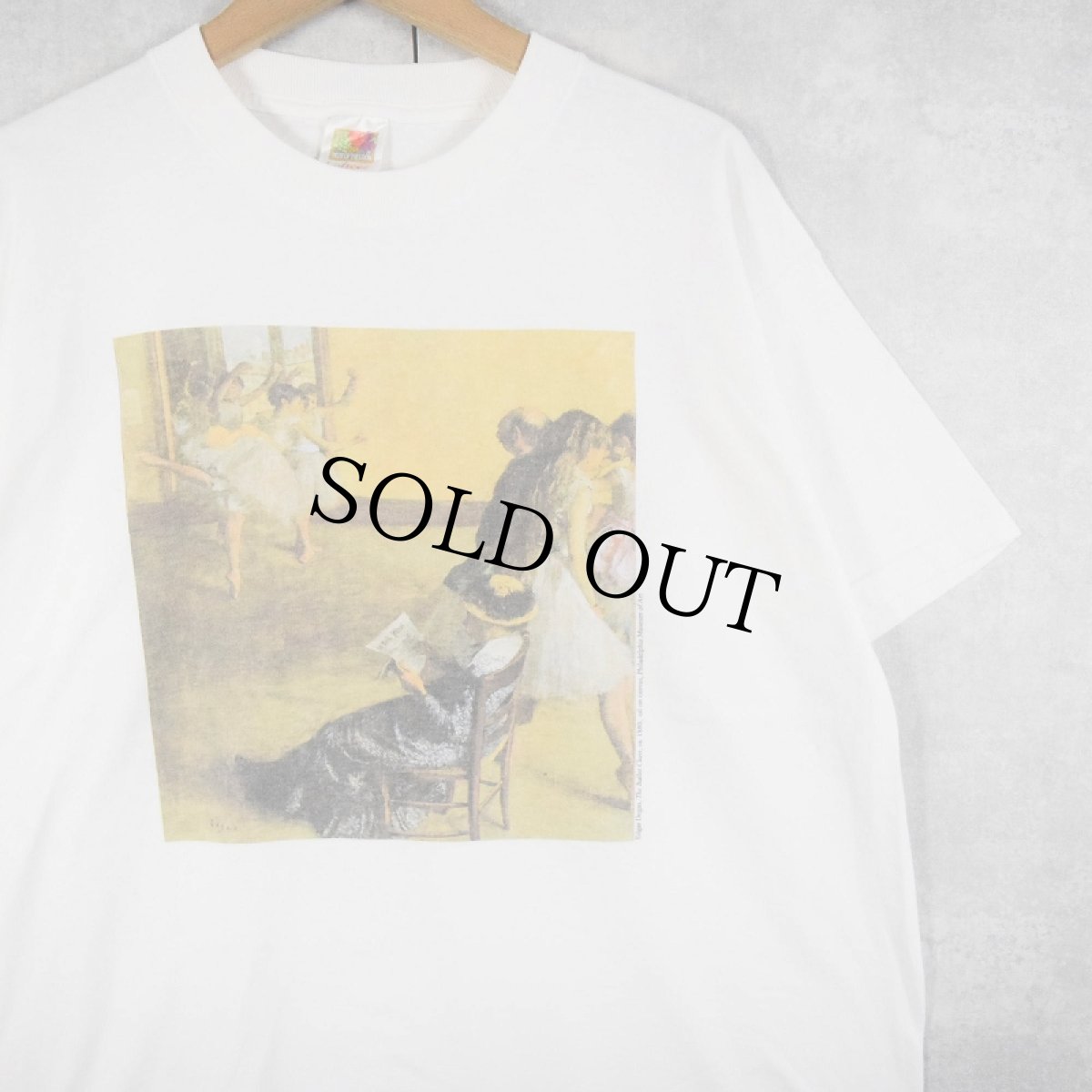 画像1: 90〜2000's Edgar Degas "The Ballet Class" アートプリントTシャツ XL (1)