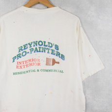 画像2: REYNOLD'S PRO-PAINTERS ペンキペイント 企業プリントTシャツ L (2)