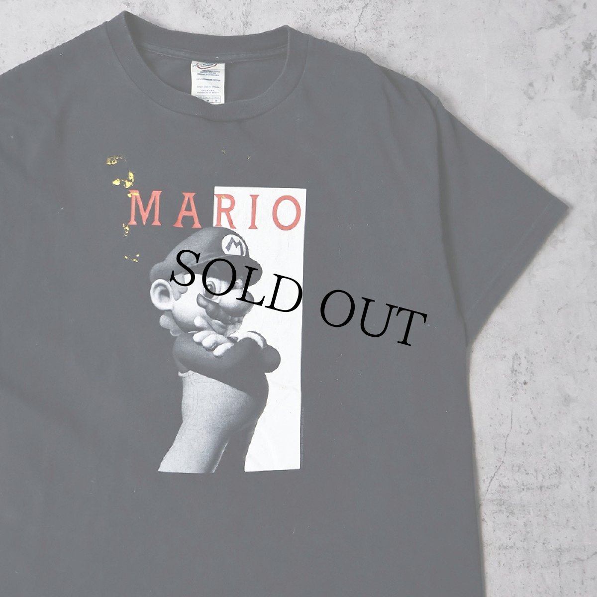 画像1: マリオ 映画パロディプリントTシャツ BLACK M (1)