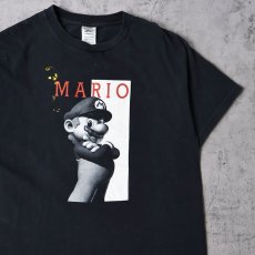 画像1: マリオ 映画パロディプリントTシャツ BLACK M (1)