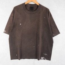 画像1: ペンキペイント フェード 無地カットオフTシャツ  (1)