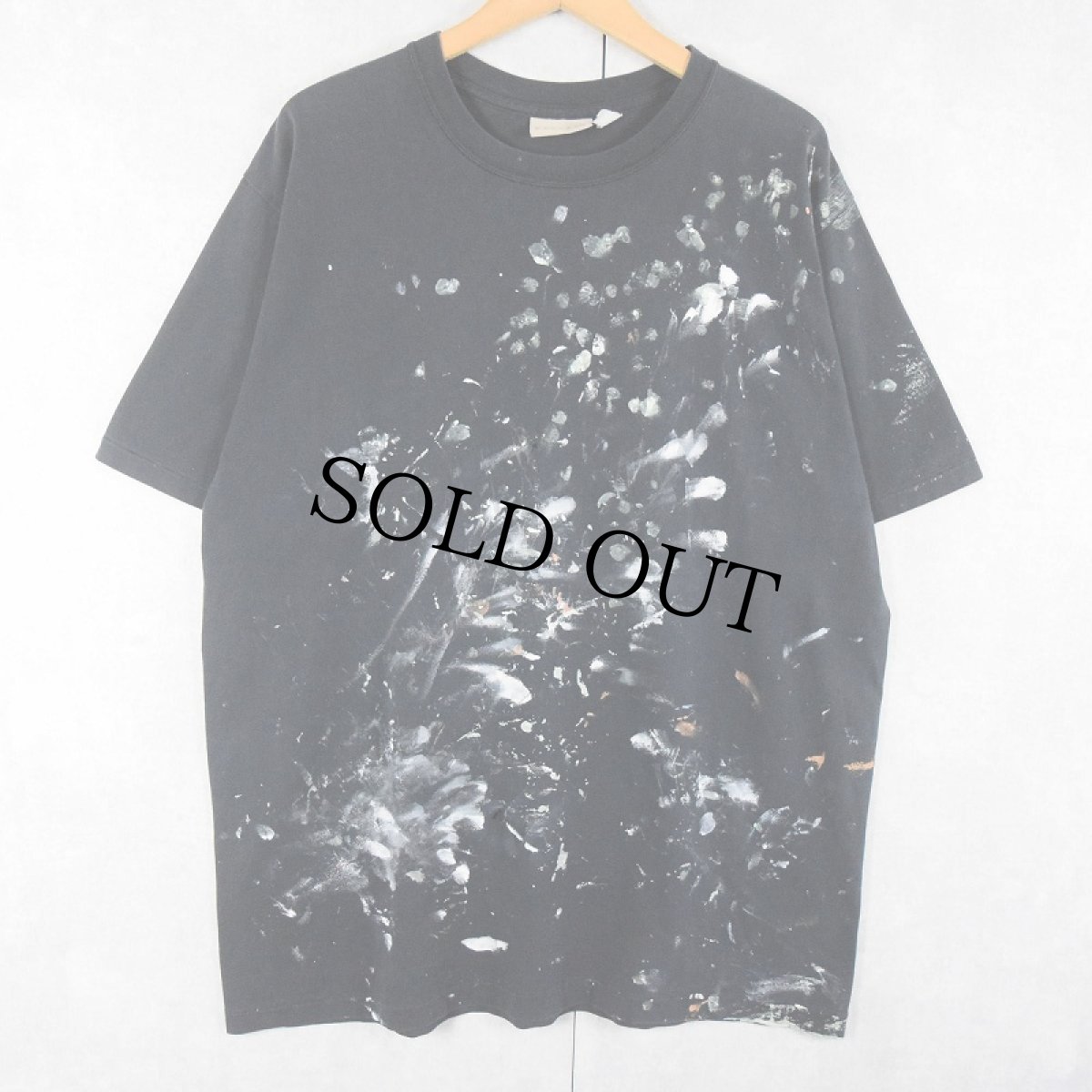 画像1: 90's RETREAT ペンキペイント Tシャツ BLACK (1)
