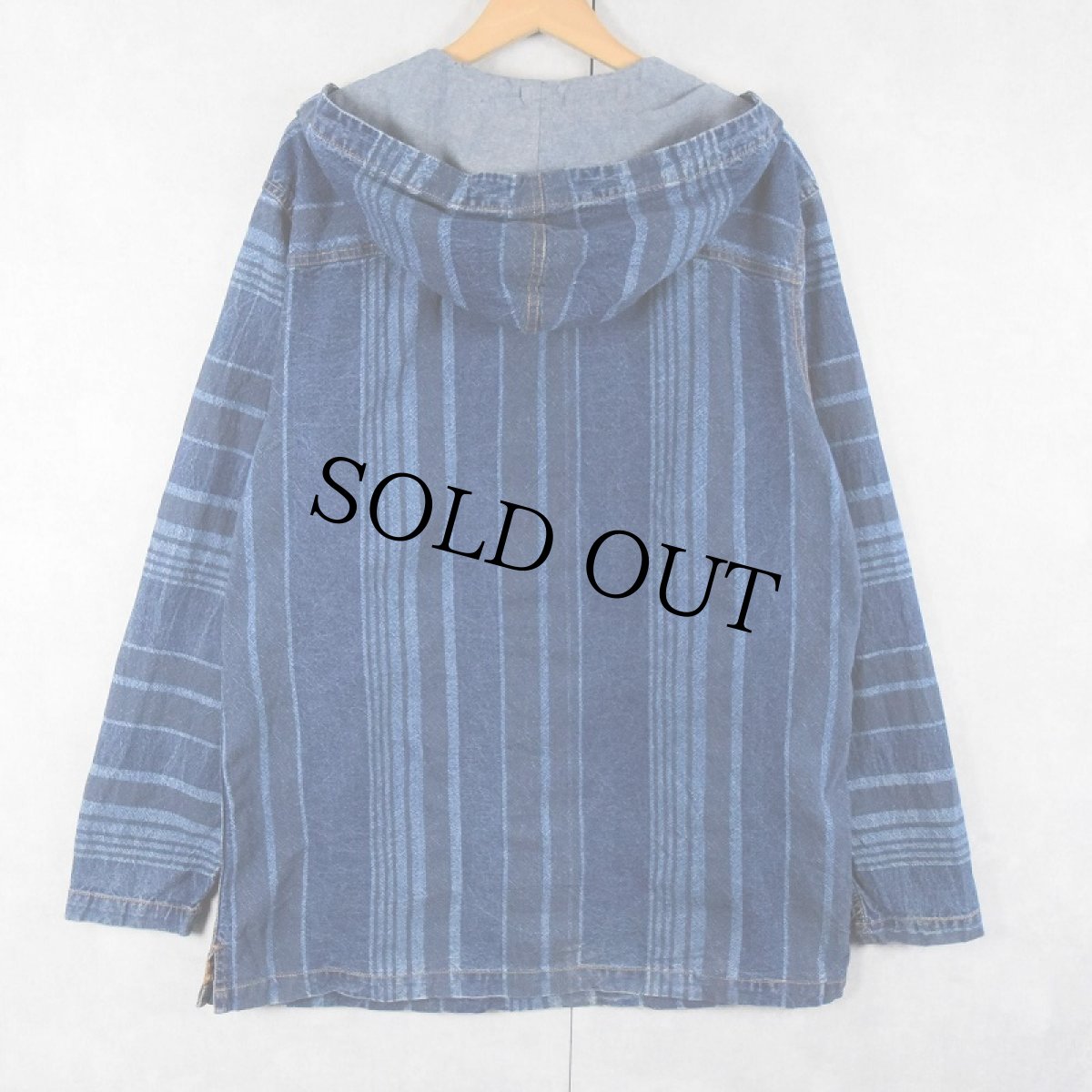 画像2: THE TERRITORY AHEAD マルチストライプ柄 デニムプルオーバージャケット MT (2)