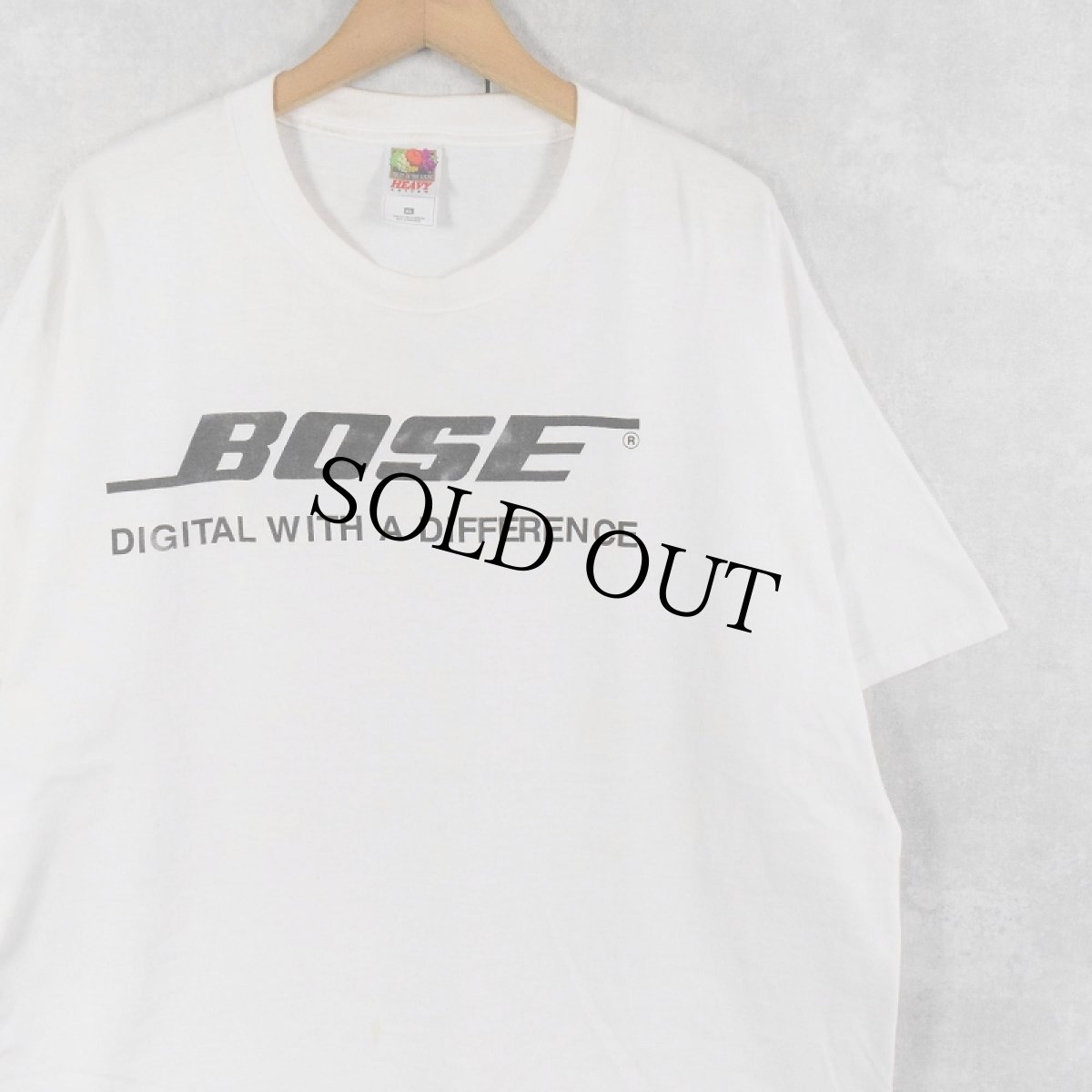 画像1: 90's BOSE 音響機器メーカー ロゴプリントTシャツ XL (1)