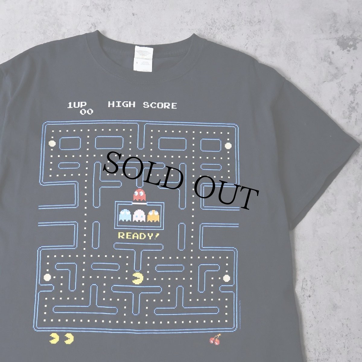 画像1: 2010 NAMCO BANDAI "Pac-Man" ゲームプリントTシャツ BLACK L (1)