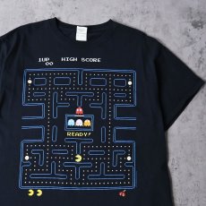 画像1: 2010 NAMCO BANDAI "Pac-Man" ゲームプリントTシャツ BLACK L (1)
