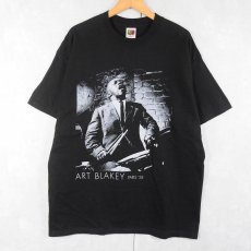 画像1: 90's ART BLAKEY ジャズドラマー プリントTシャツBLACK XL (1)