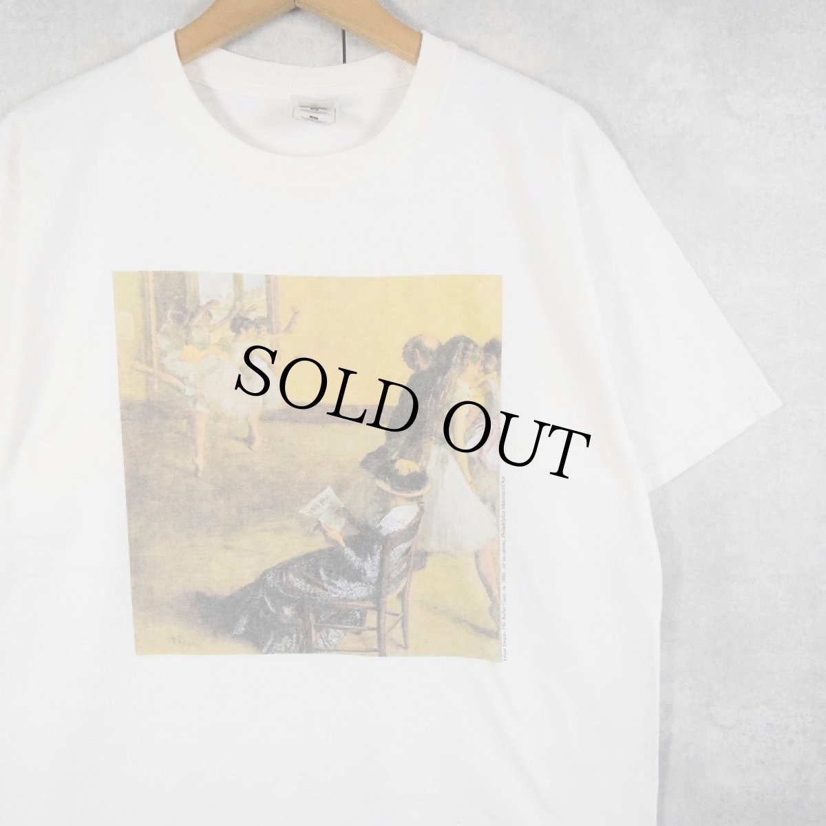 画像1: 90〜2000's Edgar Degas "The Ballet Class" アートプリントTシャツ L (1)