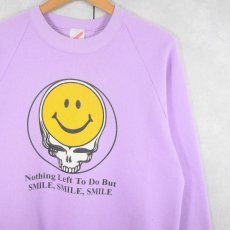 画像1: 80's GRATEFUL DEAD USA製 "Nothing Left To Do But SMILE,SMILE,SMILE" ロックバンドプリントスウェット L (1)